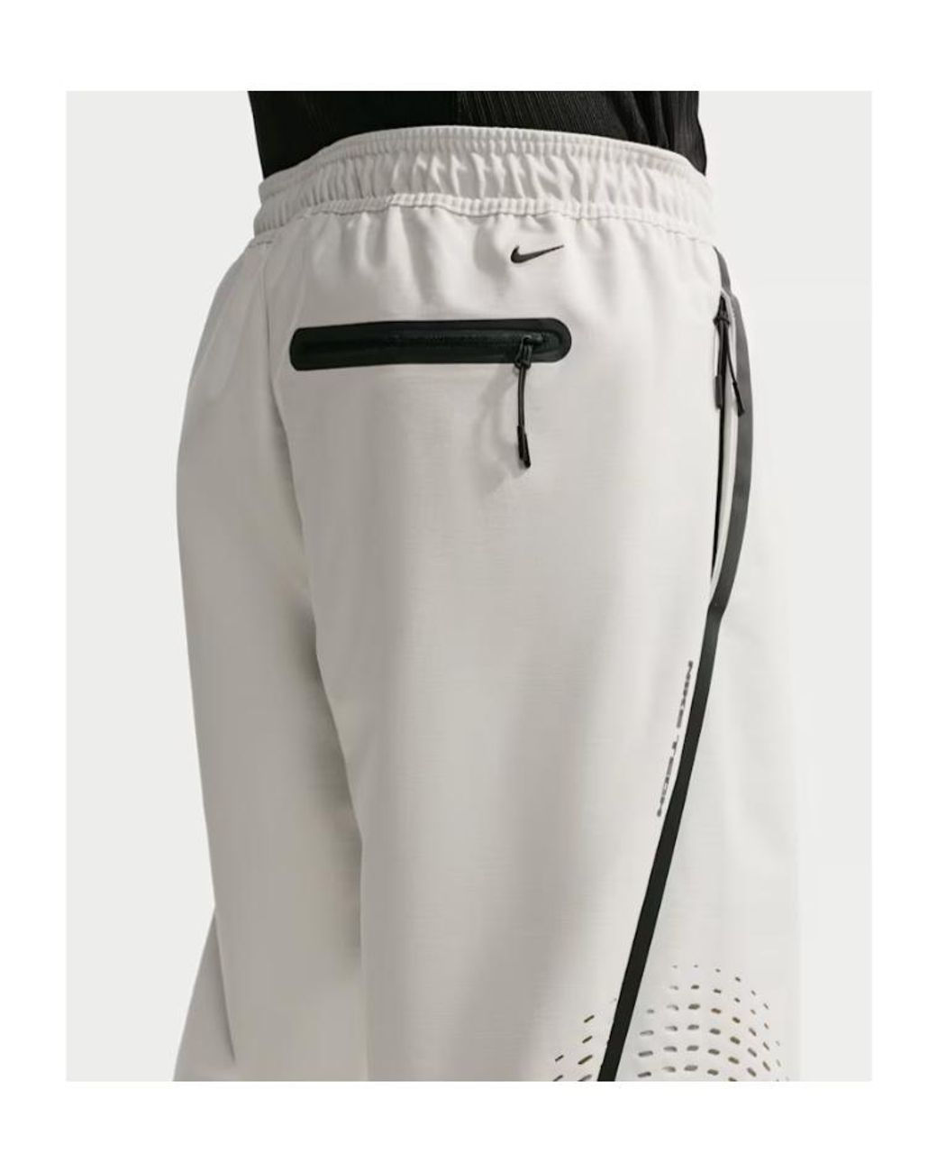 Nike White Laser-Cut Wide-Leg Pants for men