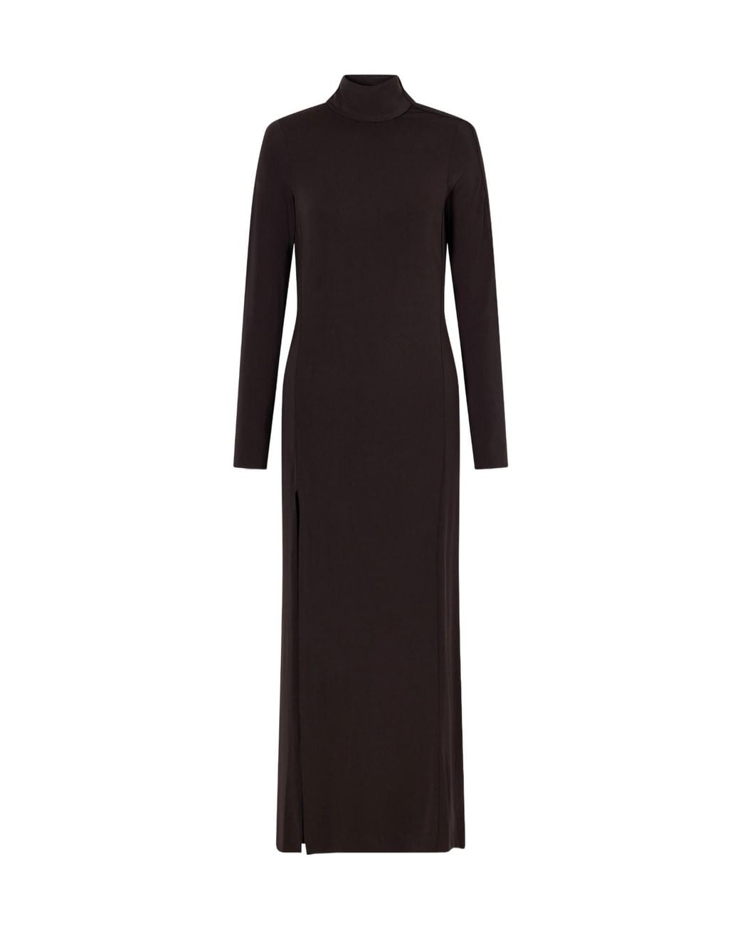 Courreges Black Long-Sleeve High-Neck Dress