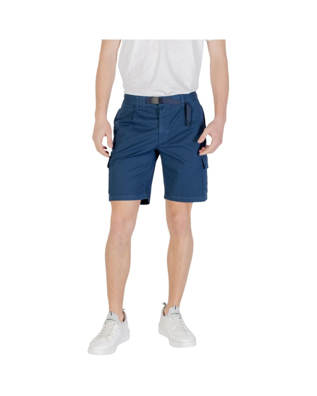 Boss Blue Shorts With Belt Loops for men