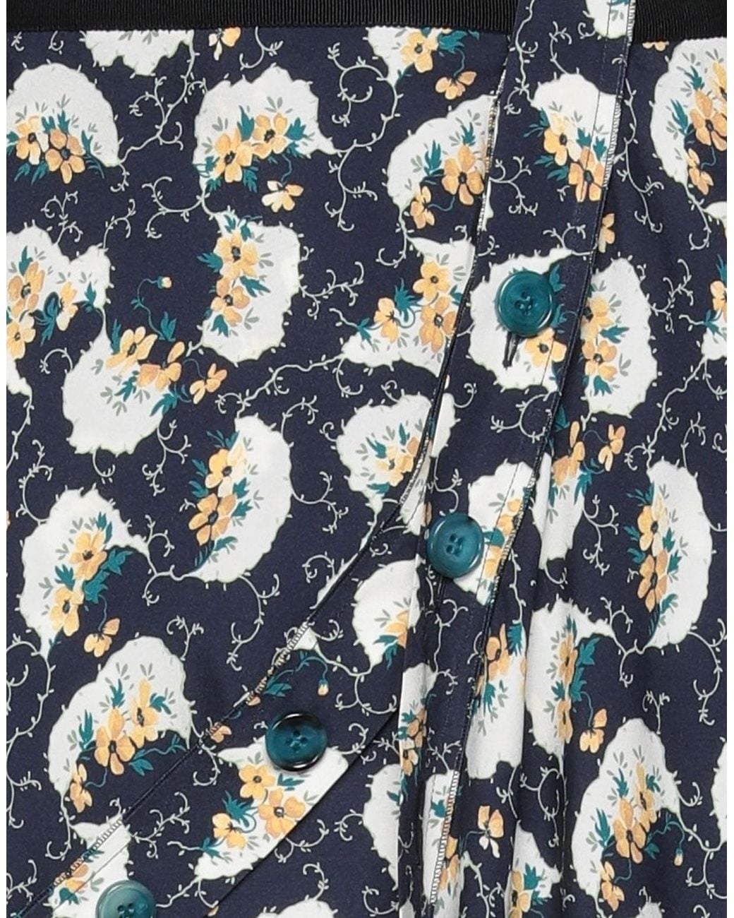 Chloé White Floral Print Midi Skirt