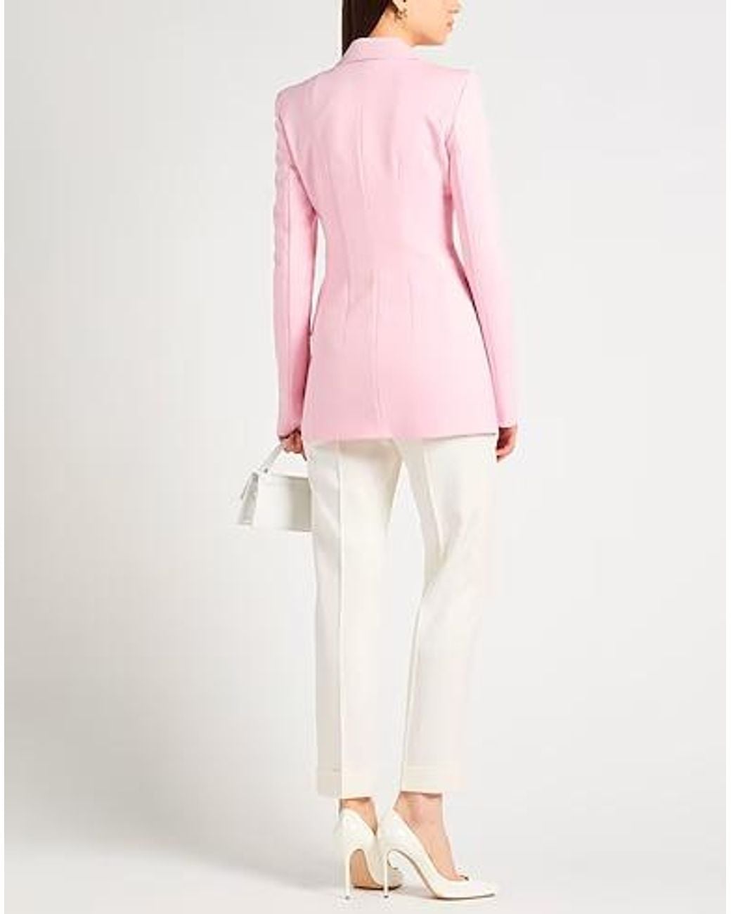 Sportmax Pink Classic Double-Breasted Blazer