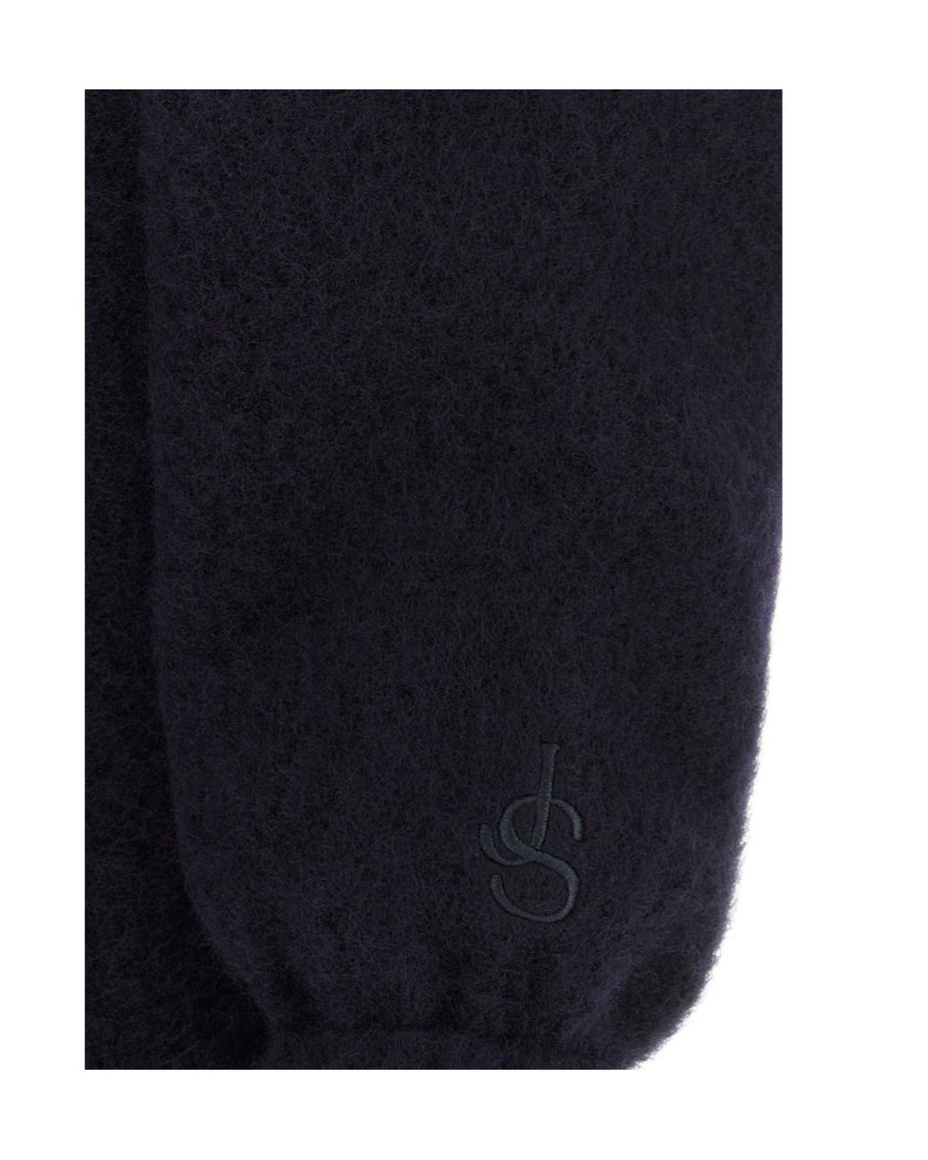 Jil Sander Black Half Zip High Neck Sweatshirt for men