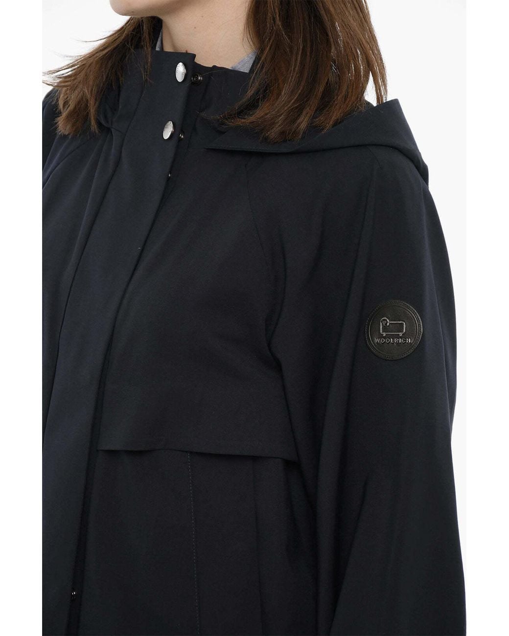 Woolrich Blue Concealed Closure Jacket