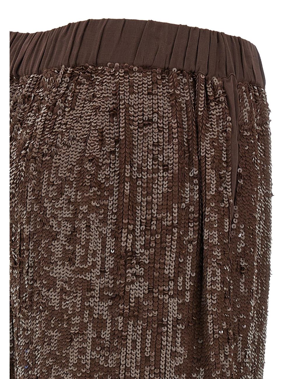P.A.R.O.S.H. Brown Straight-Leg Casual Trousers