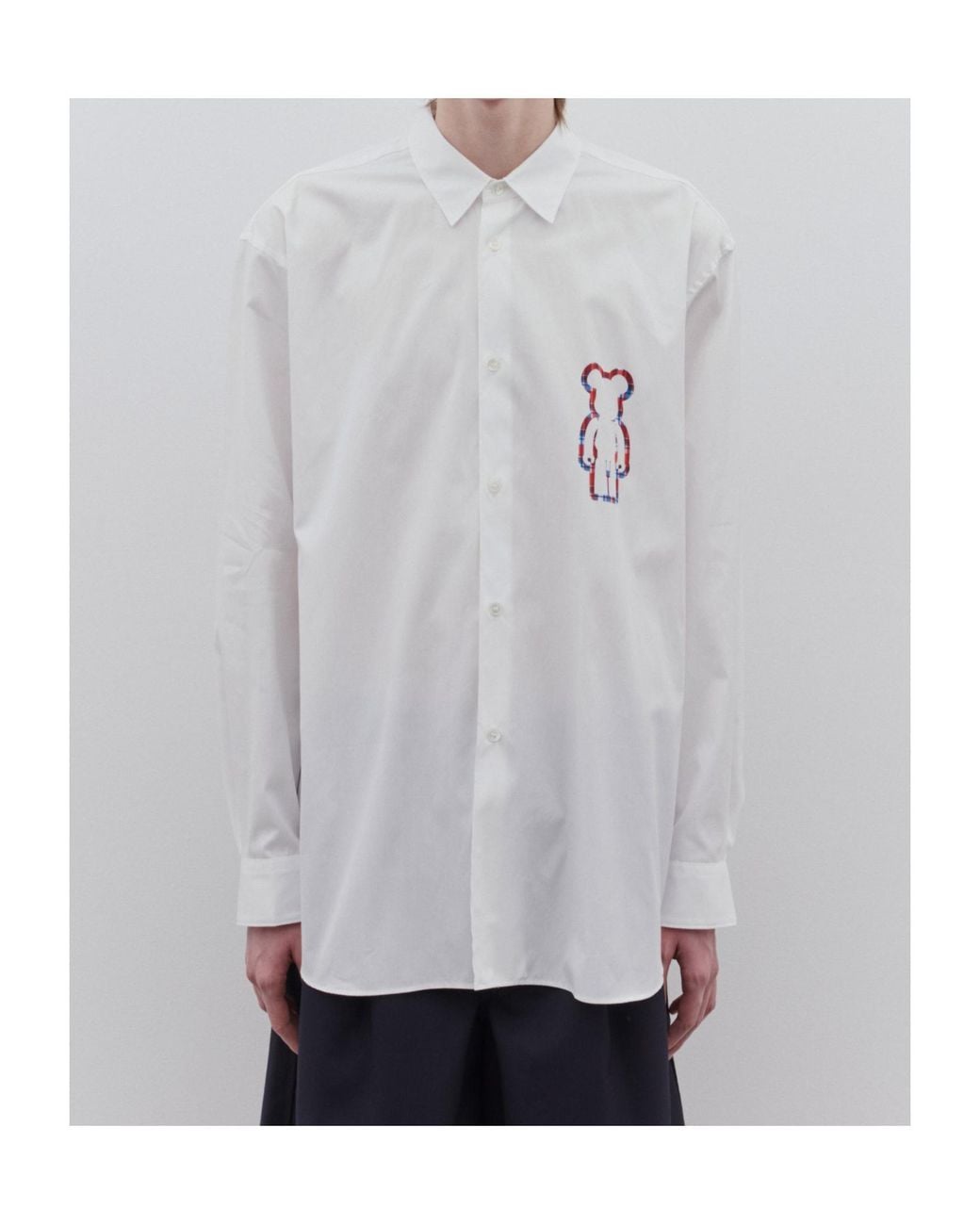 Comme des Garçons White X Medicom Toy Logo-Printed Cotton Shirt for men
