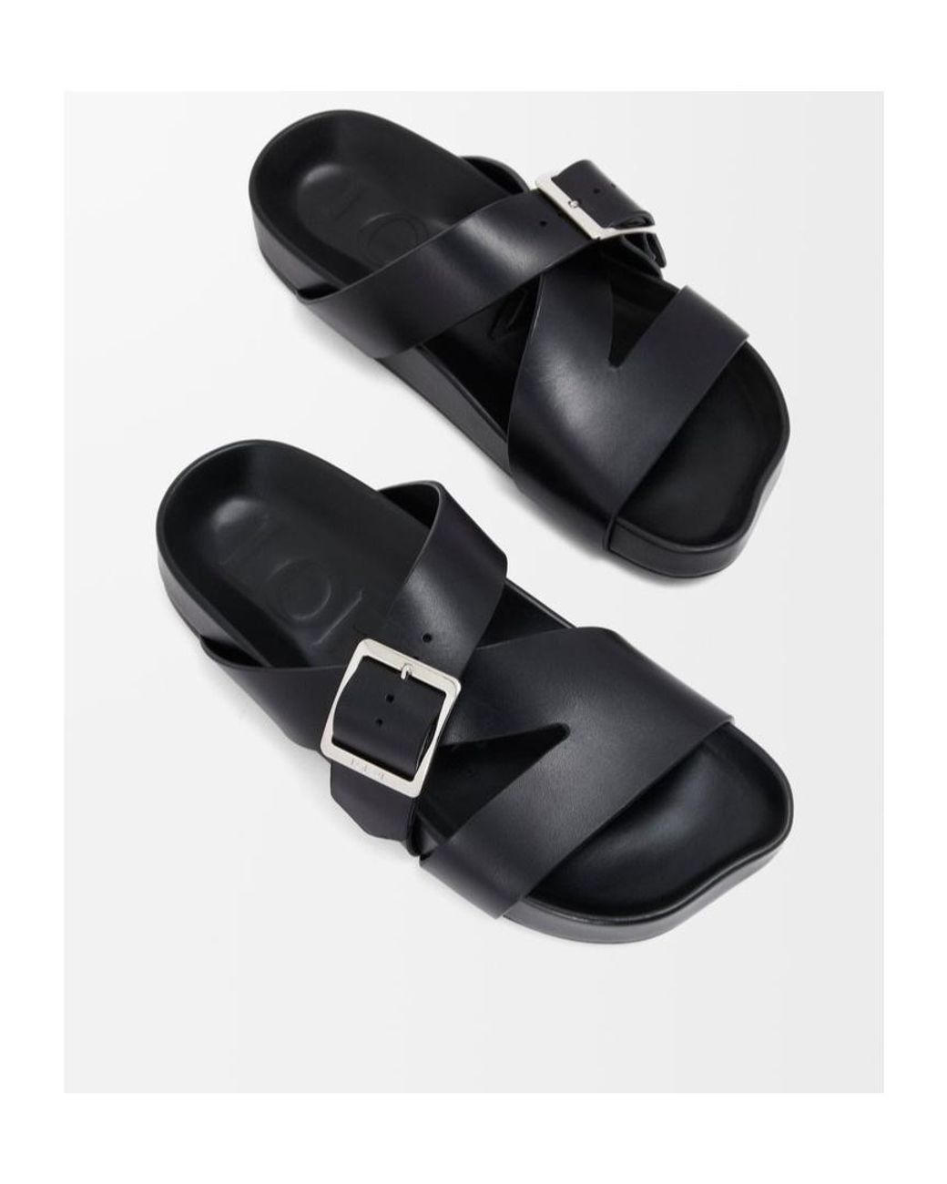 Loewe Black Ease Buckle Slide for men