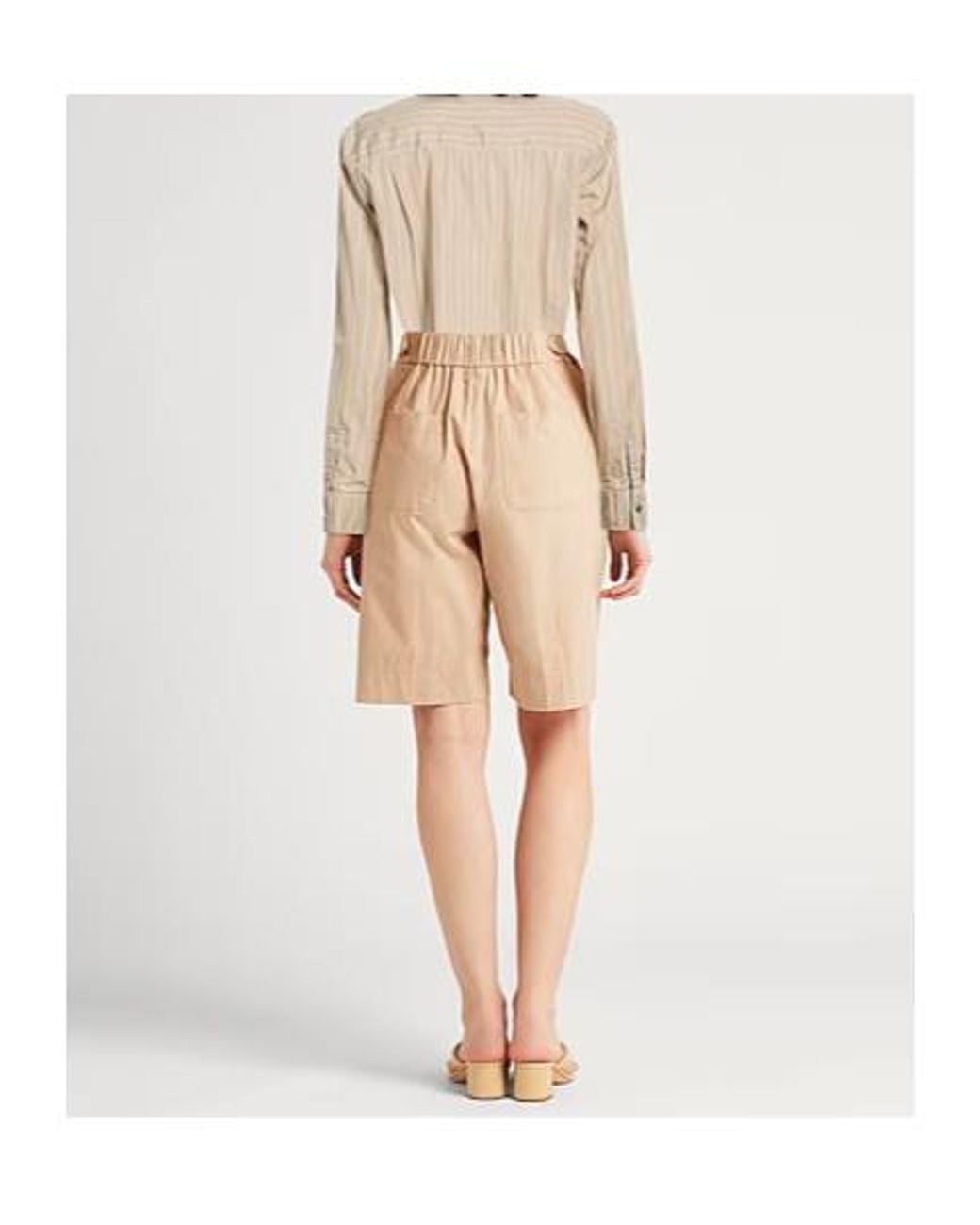 Tory Burch Natural Striped Shirt