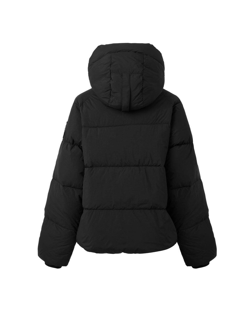 Canada Goose Black Cropped Hooded Puffer Jacket