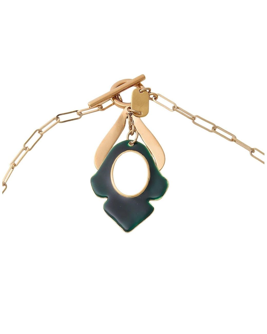 Isabel Marant White Metal Pendant Necklace