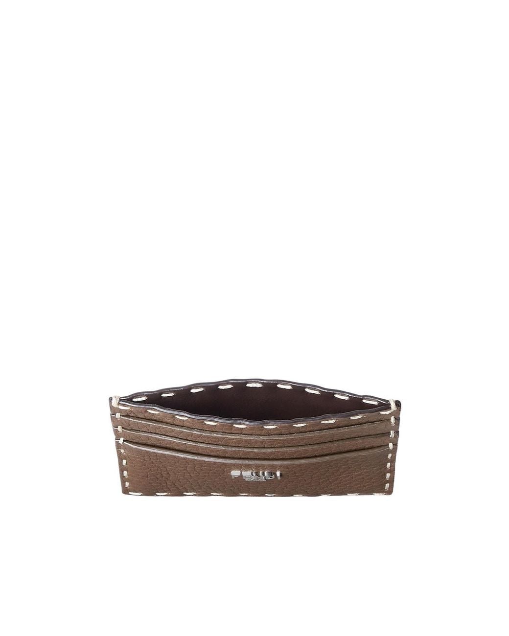 Fendi Brown Selleria Cardholder for men