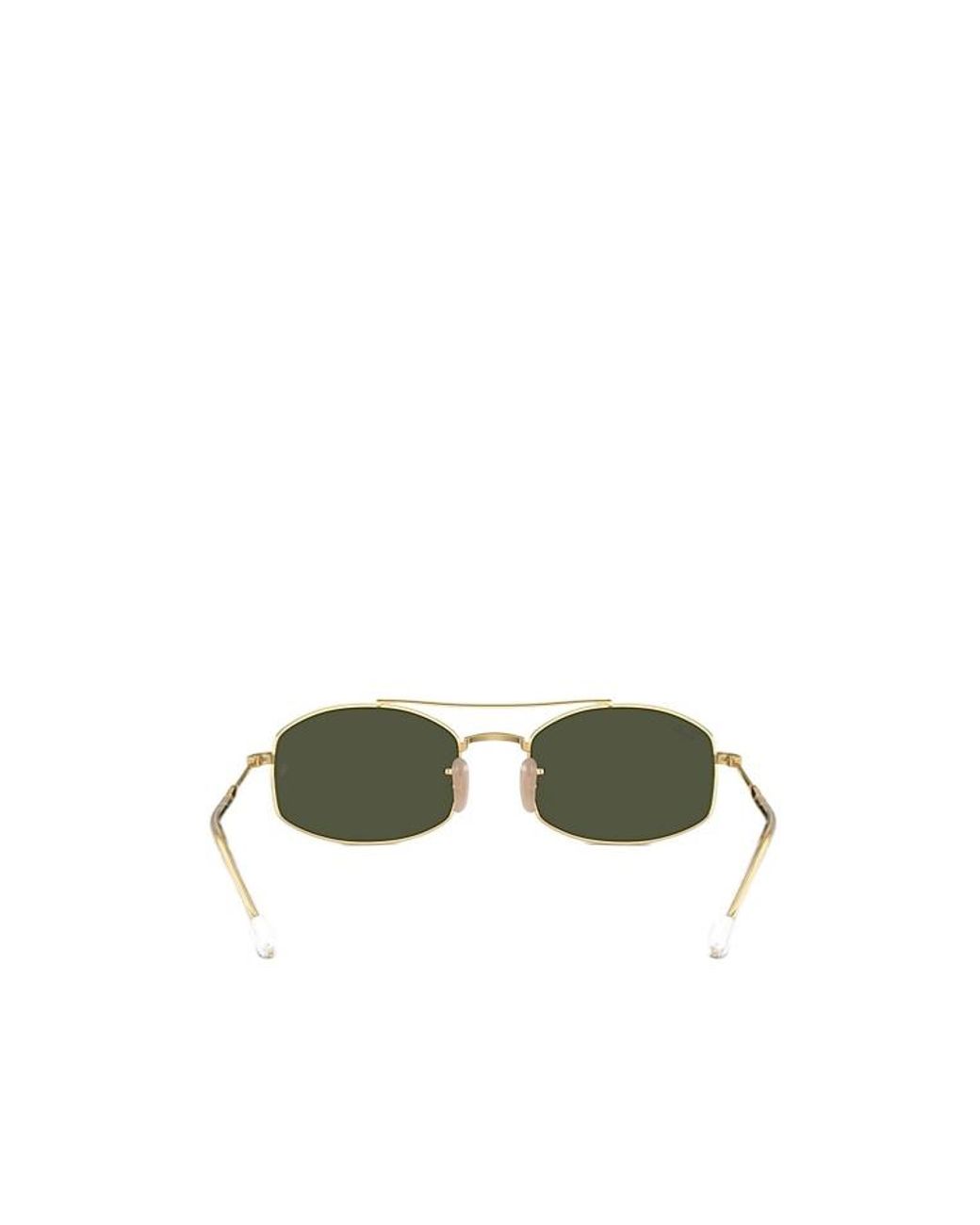 Ray-Ban Green Oval-Frame Sunglasses