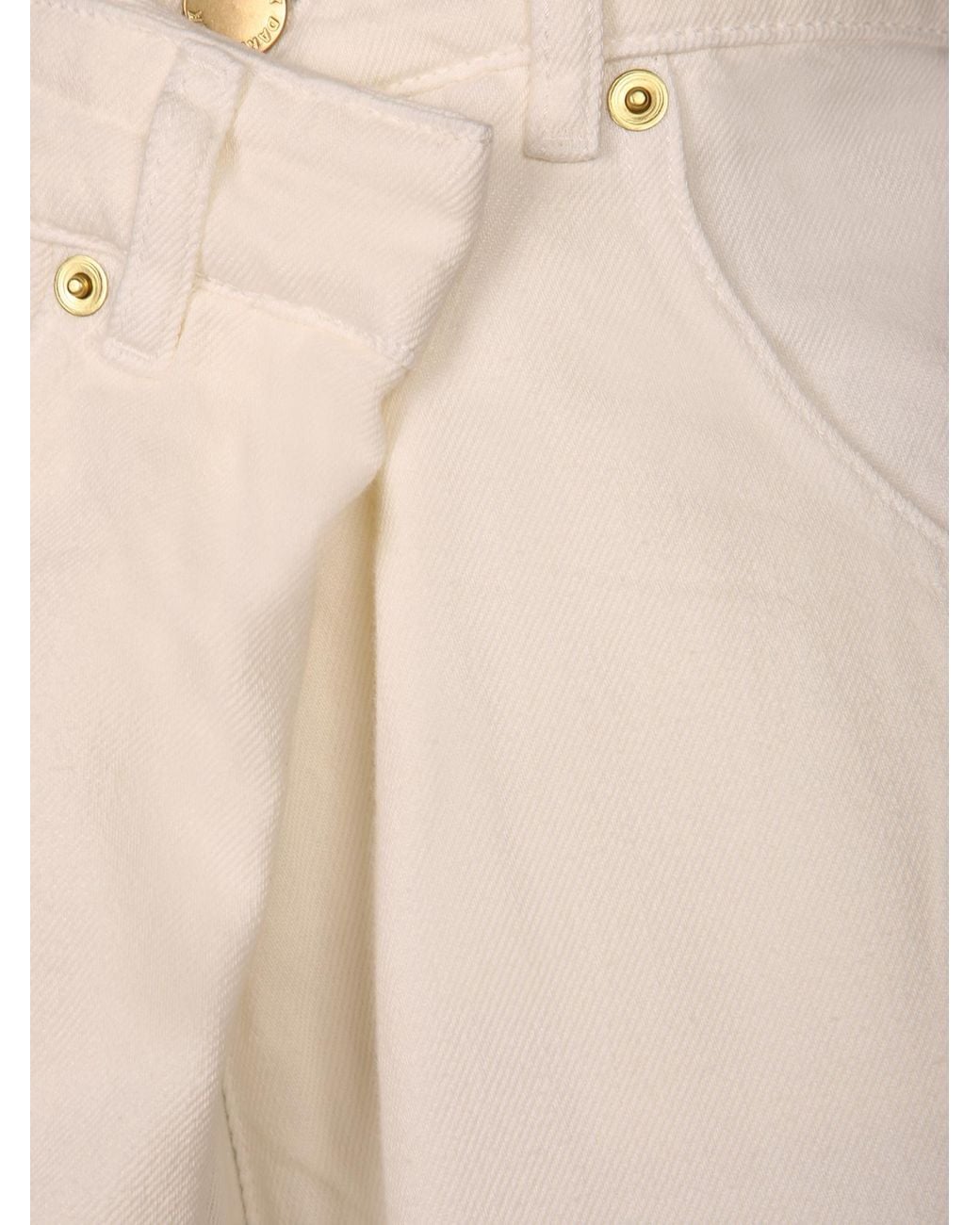 DARKPARK White Ines Fold Over Jeans