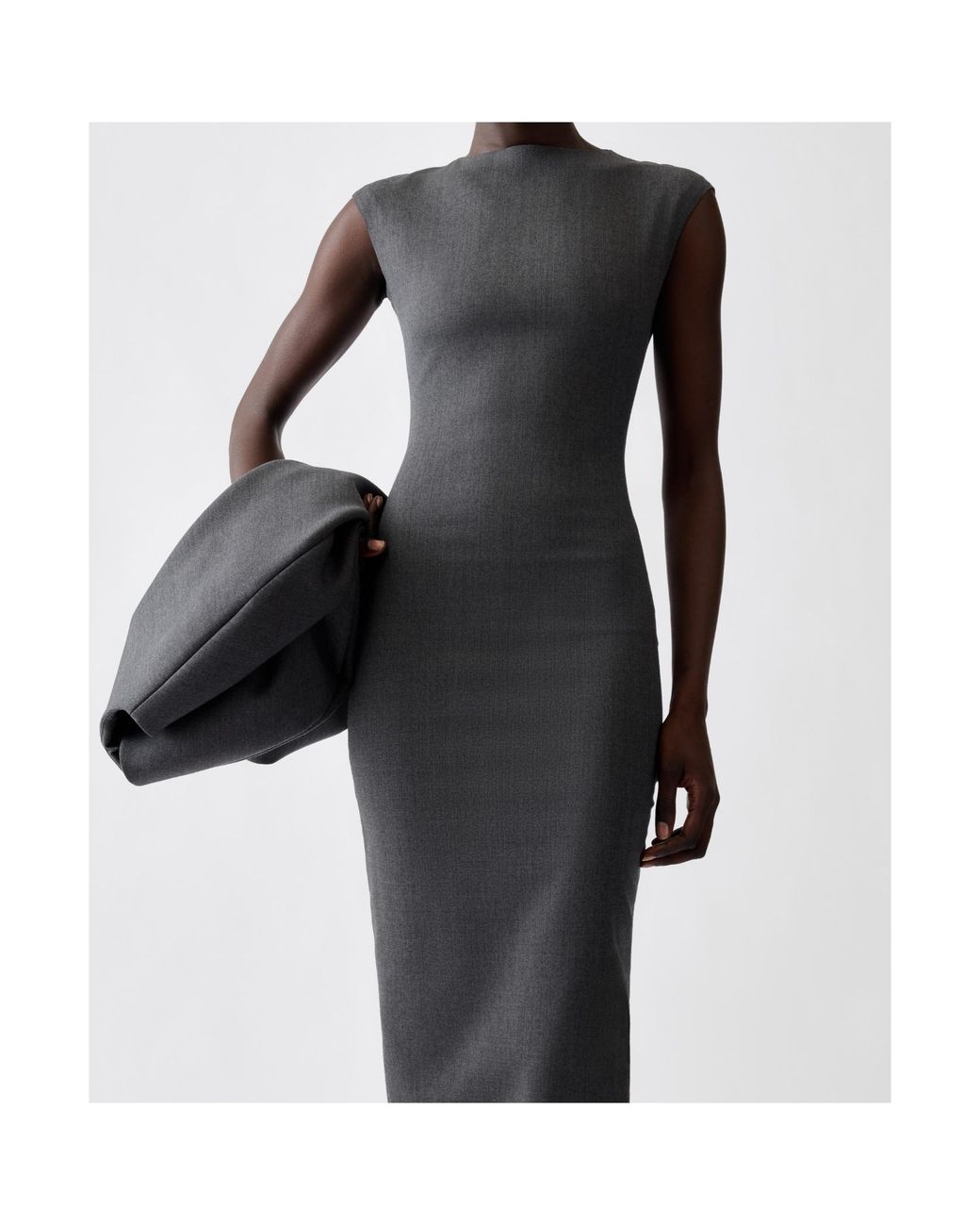 Jacquemus Gray The Alba Midi Dress