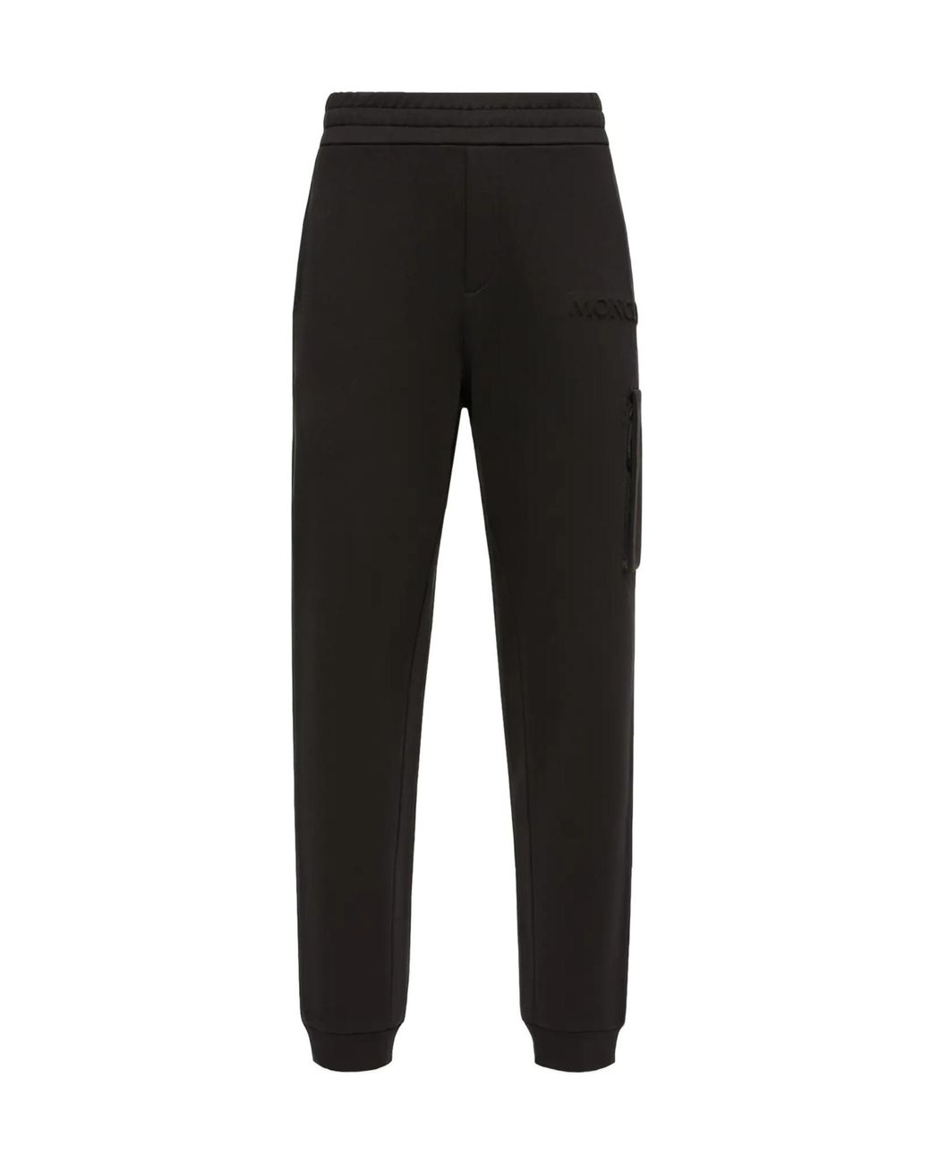 Moncler Black Logo-Patch Track Pants for men