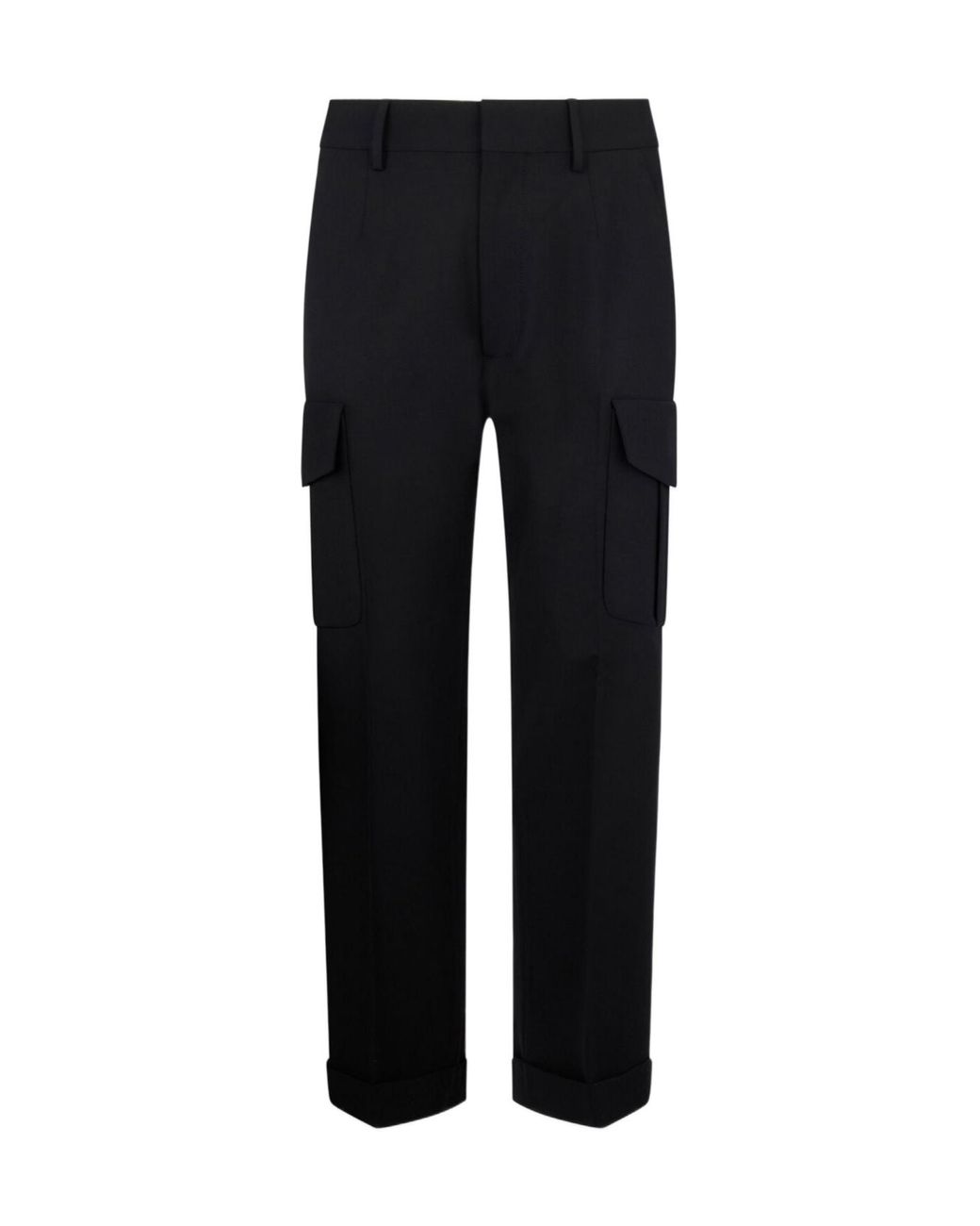 DSquared² Black Logo-Plaque Cargo Pants for men