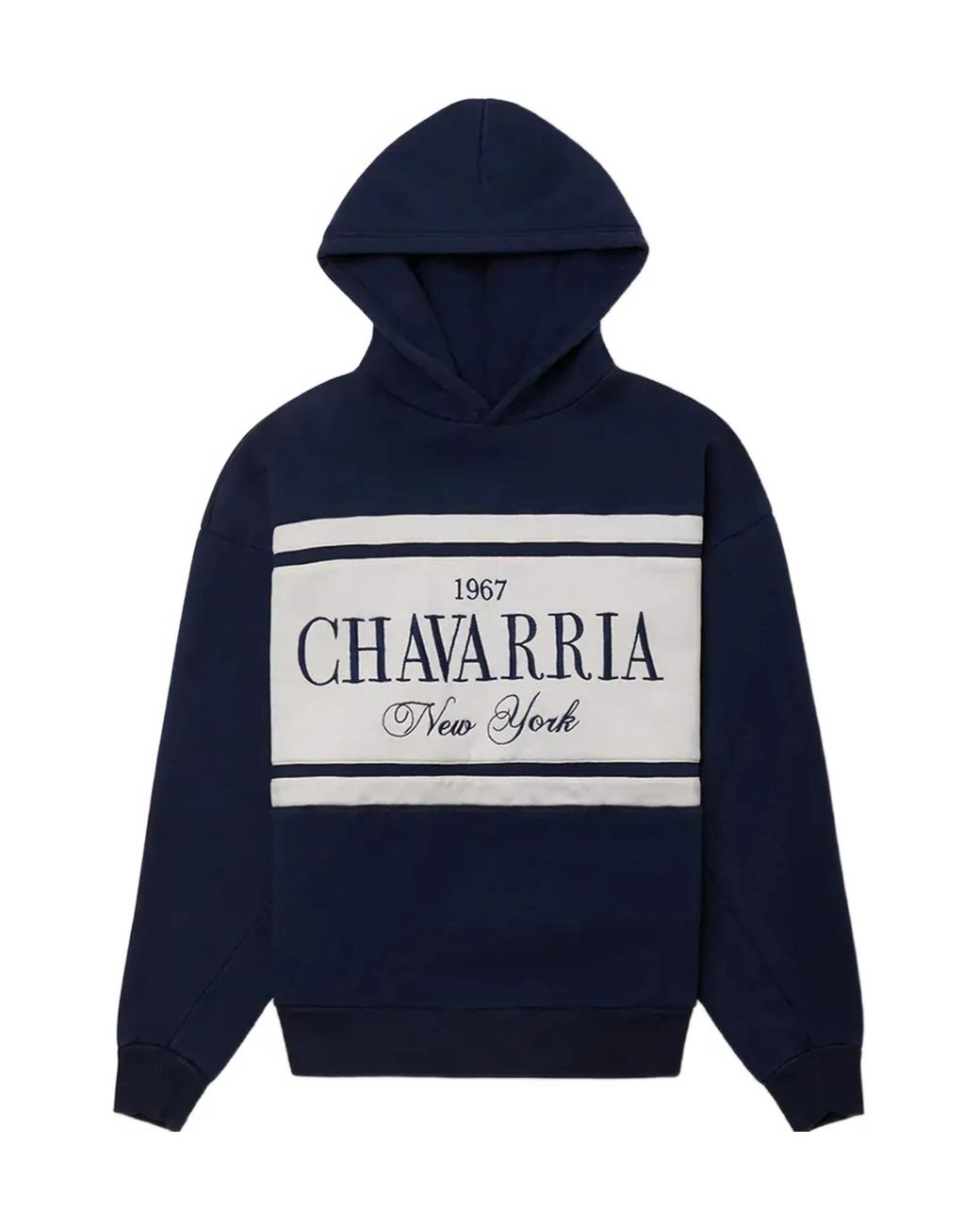 Willy Chavarria Blue Gilroy Stripe Oversized Hoodie for men