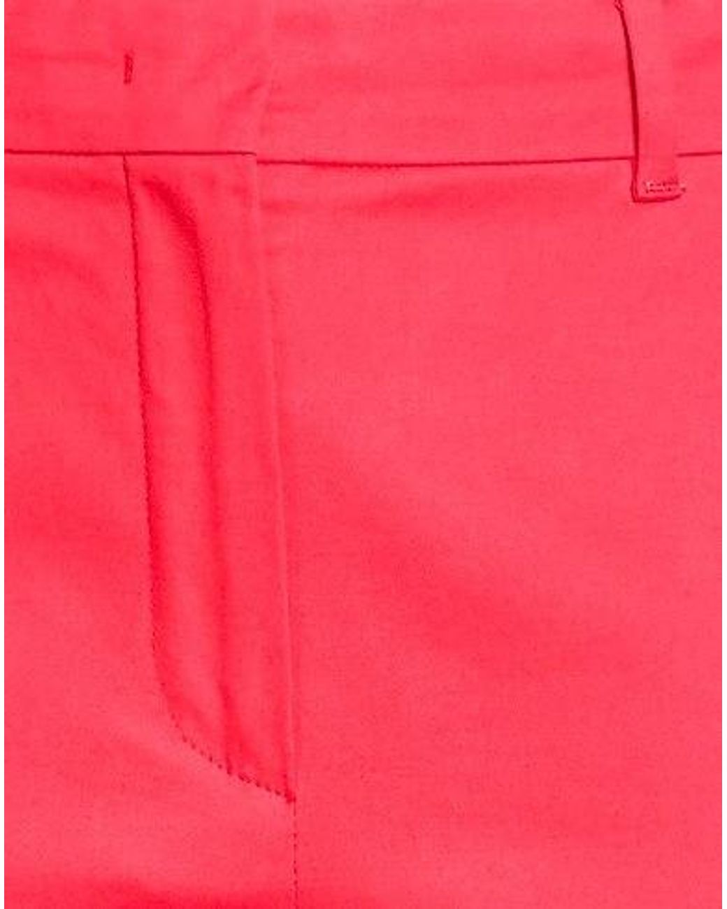 Max Mara Red Twill Stretch Pants