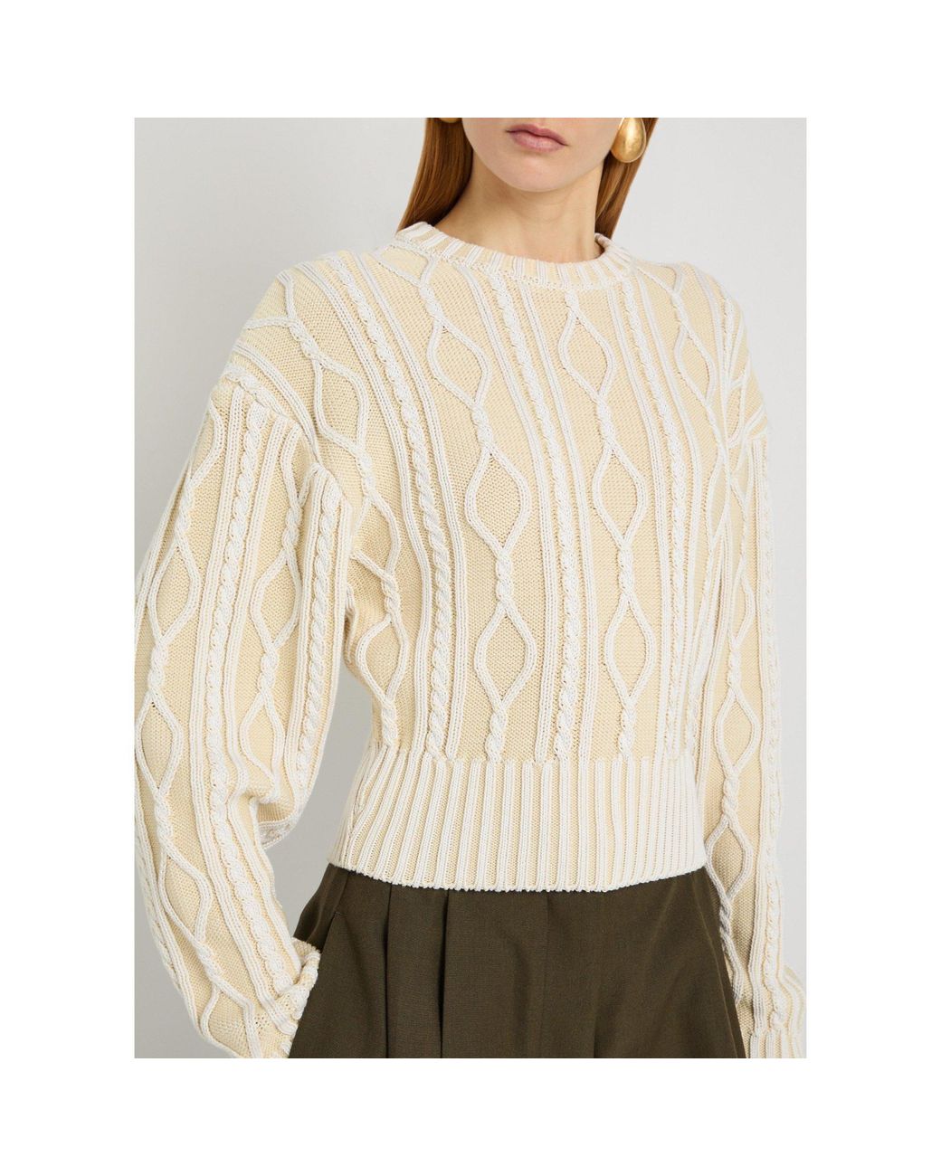 Jacquemus Natural Two-Color Cotton Sweater