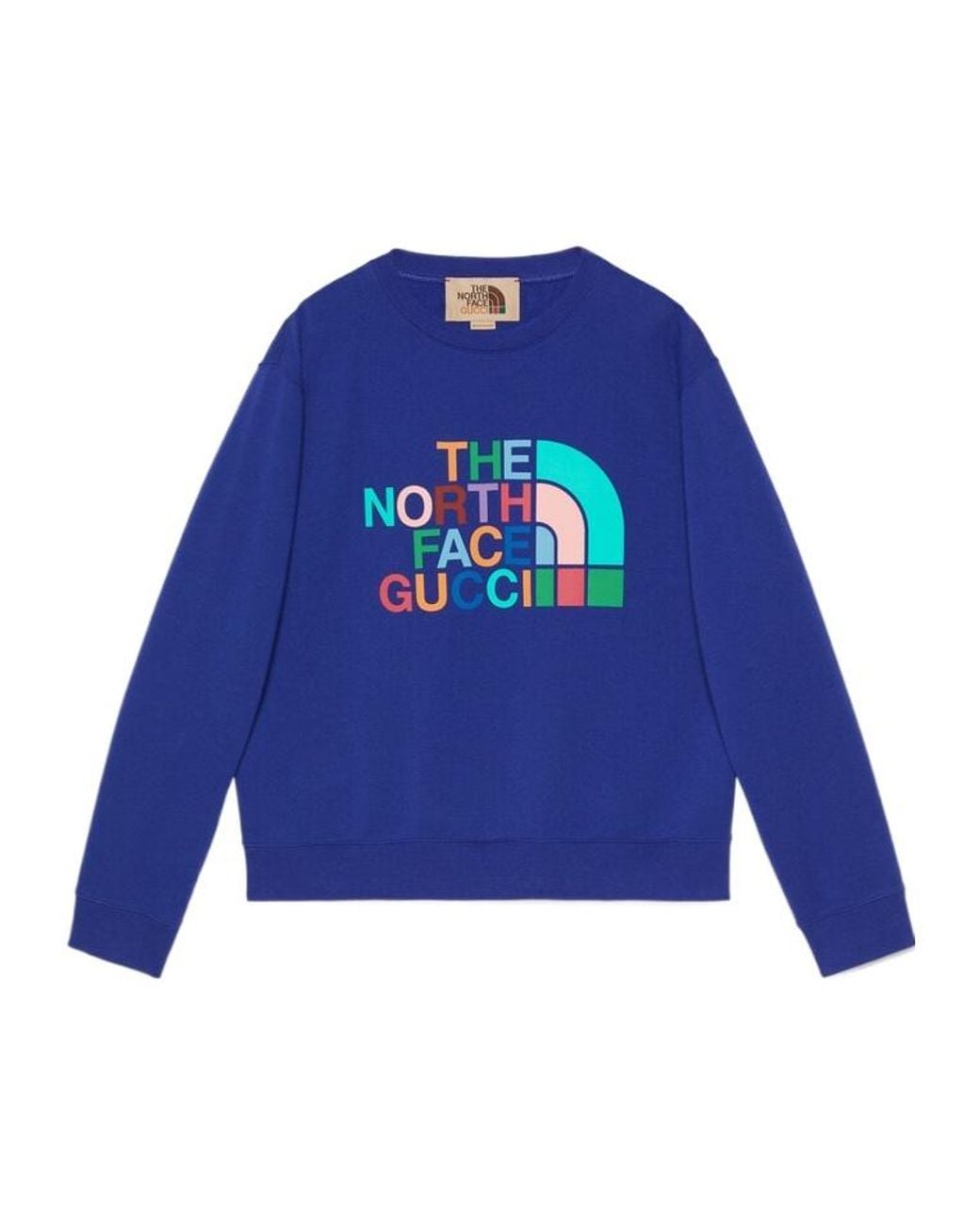 Gucci Blue Long-Sleeved The North Face X Joint Name Sweater for men
