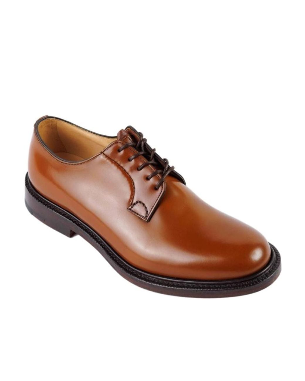 Church's Brown Leather Lace Derby Shoes for men