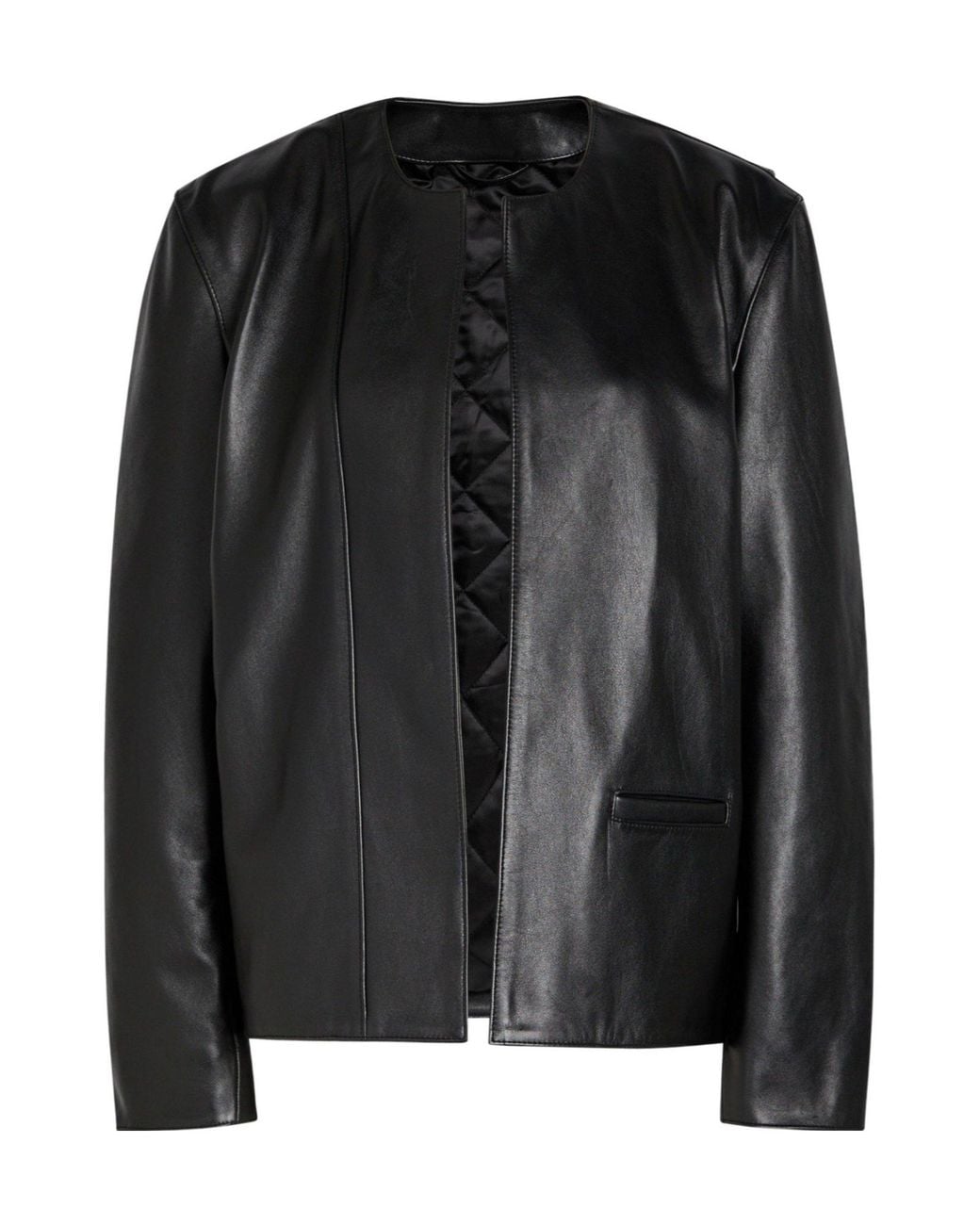 Totême Black Loose Cropped Jacket