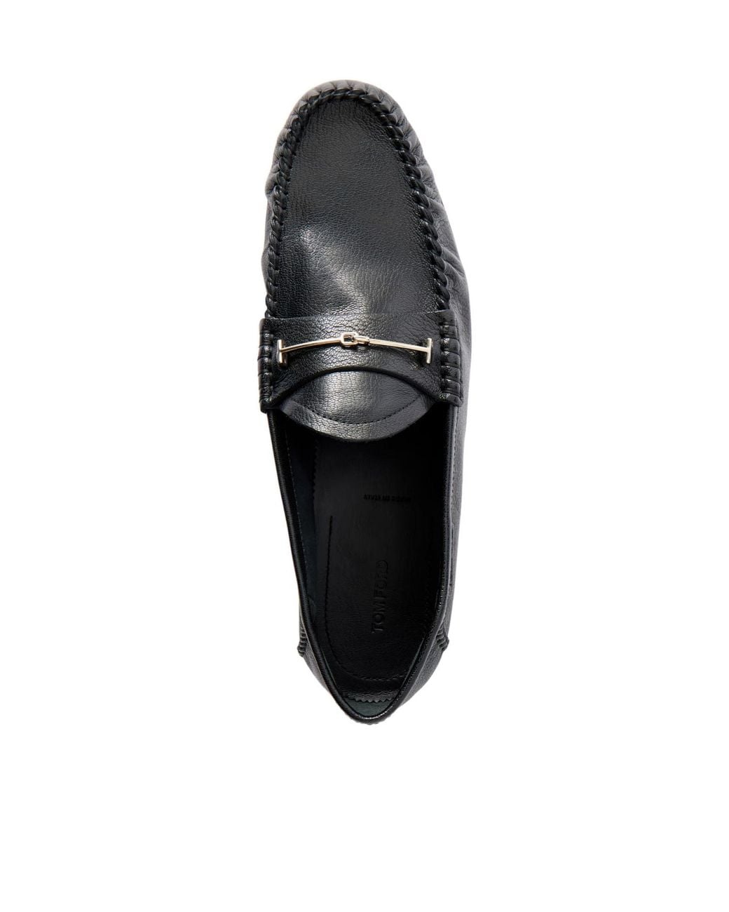 Tom Ford Black Embellished Leather Loafers