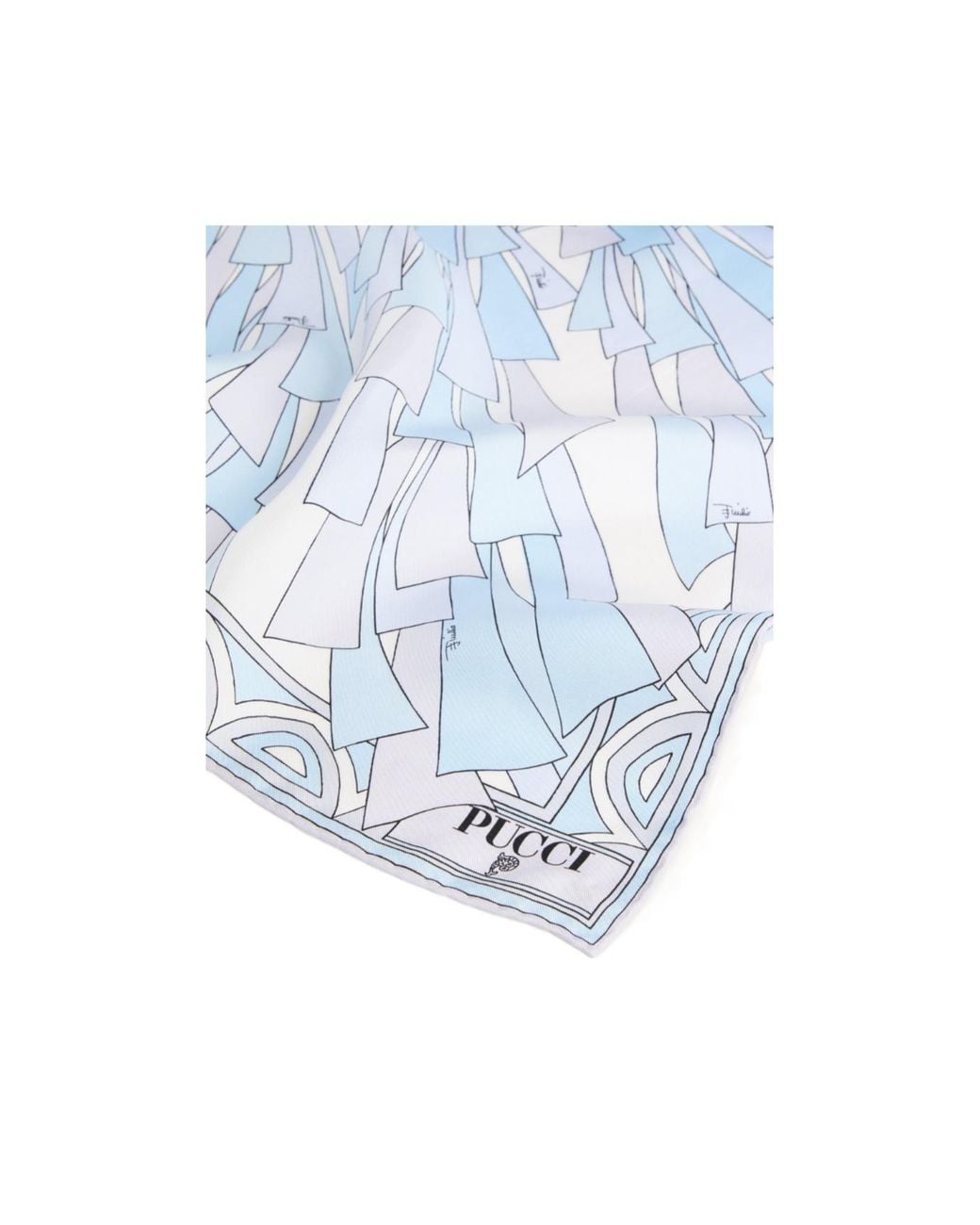 Emilio Pucci Blue Pucci Baiadera Print Scarf
