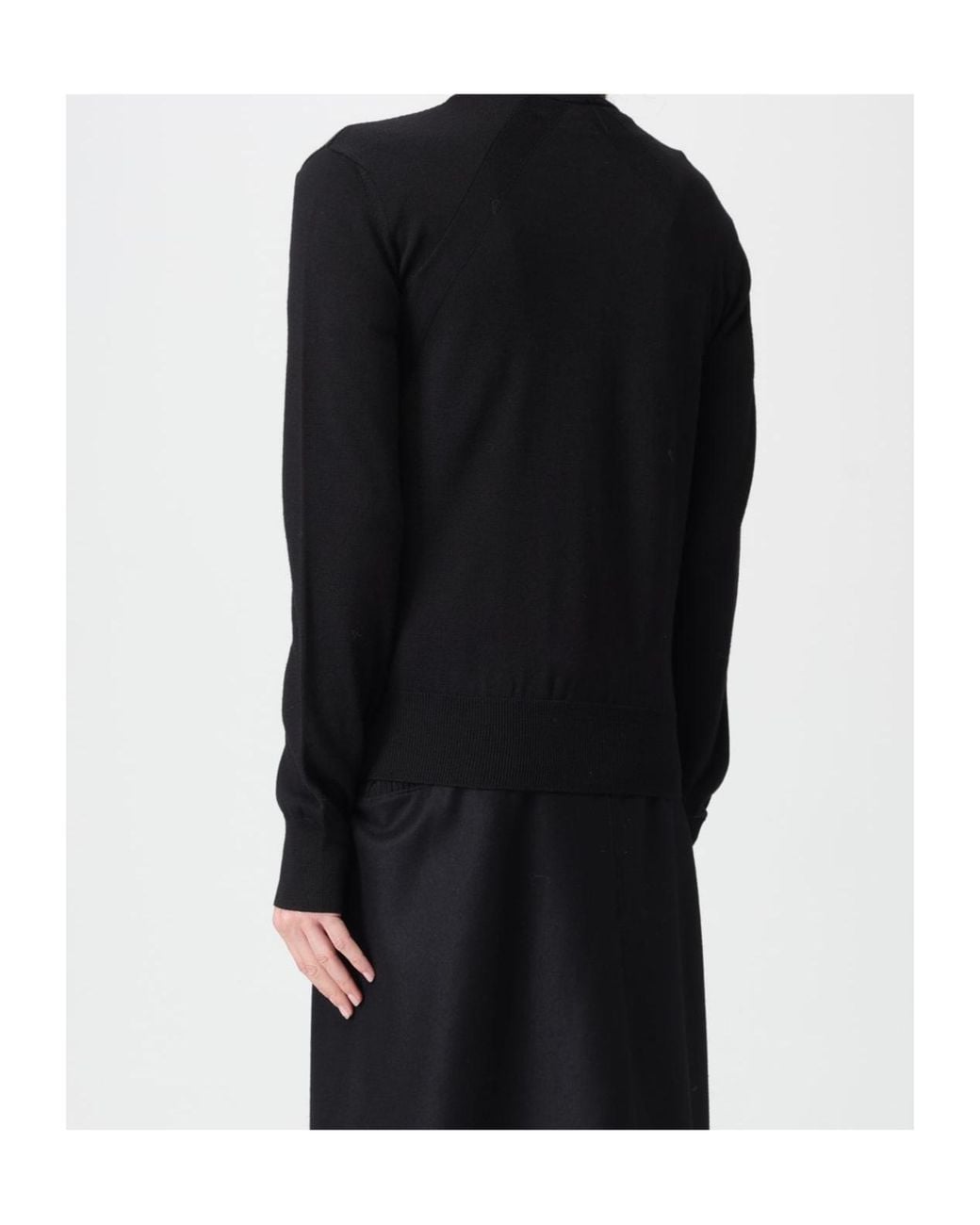 Jil Sander Black Long-Sleeved Knitted Cardigan
