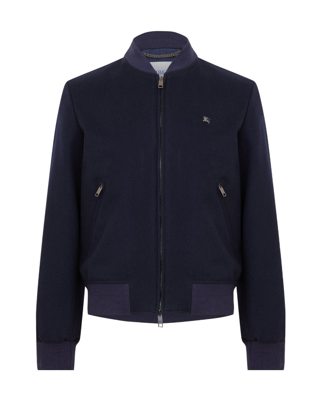 Burberry Blue Baseball-Collar Jacket for men