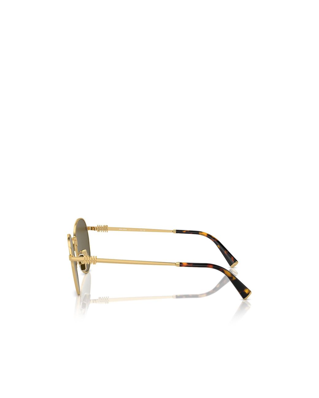 Miu Miu Green Eyewear Round-Frame Sunglasses