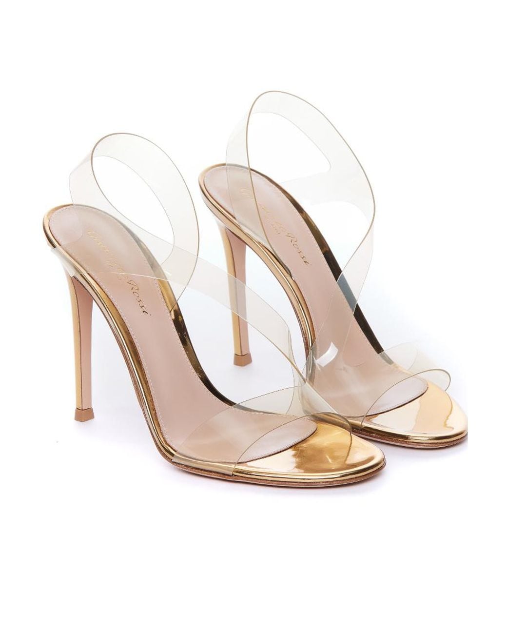 Gianvito Rossi White Metropolis Slingback Sandals