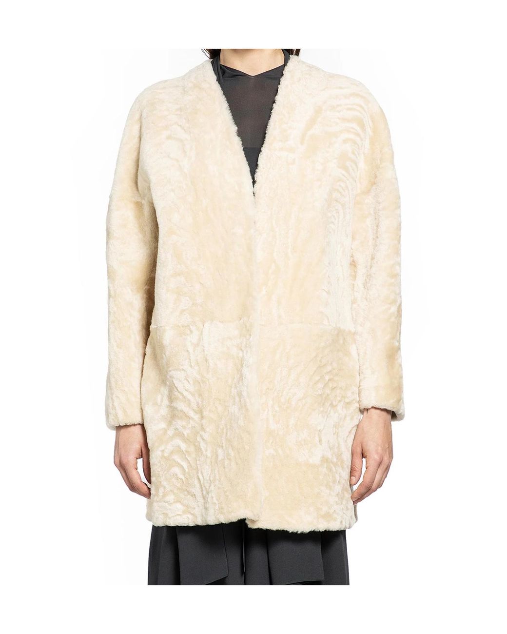 The Row Natural Long Sleeve Coat