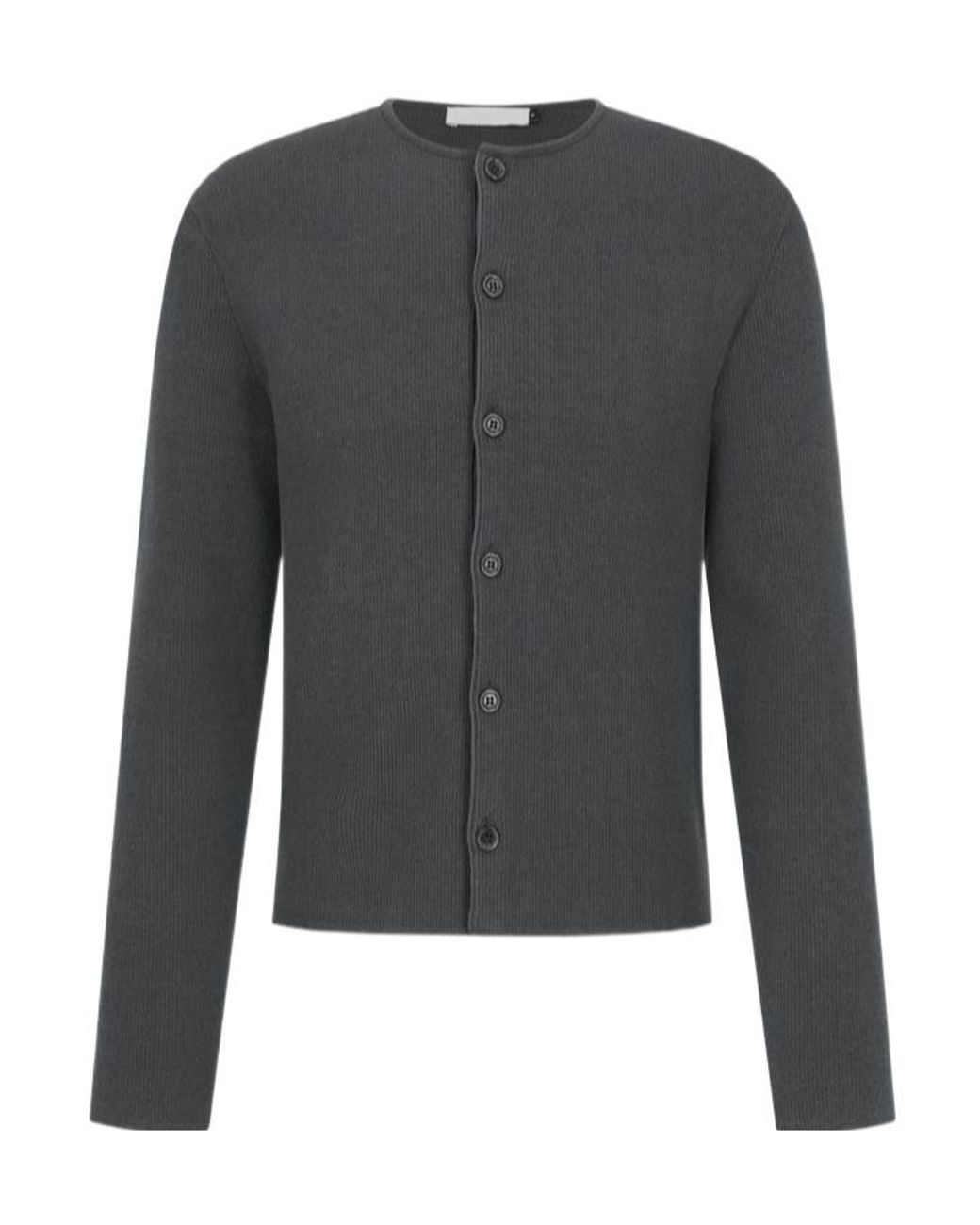 Amomento Gray Stripe Button Up Cardigan for men