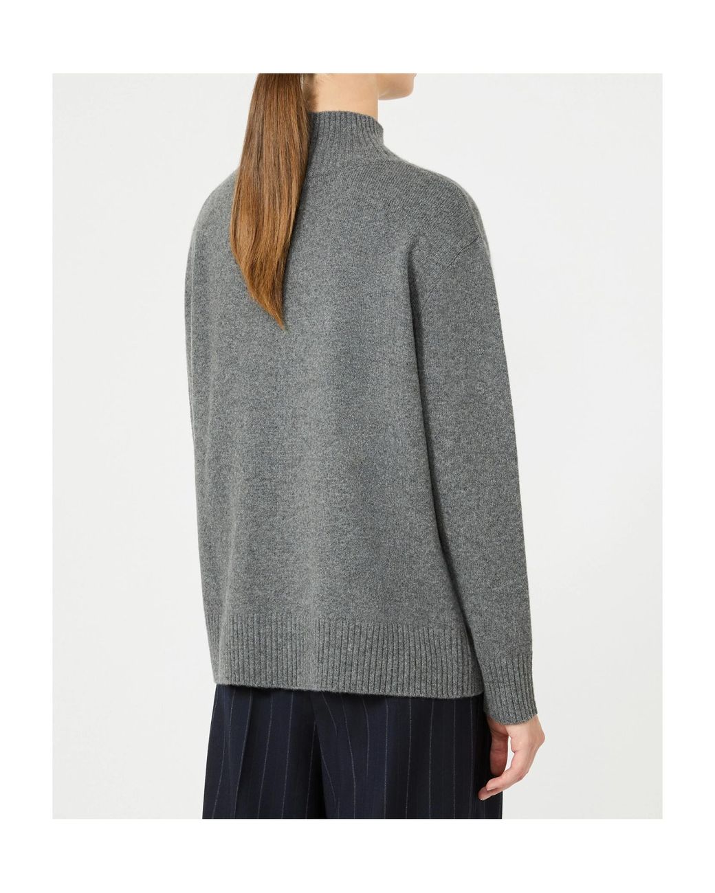 Weekend by Maxmara Gray Long-Sleeve Knit Top