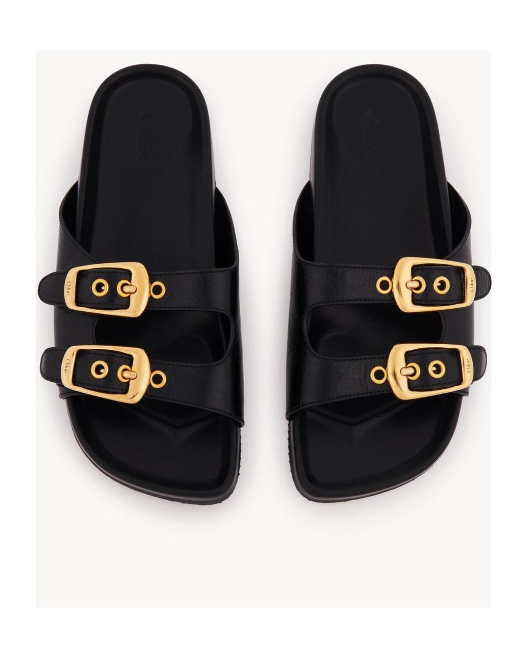 Chloé Black Chloé Polly Slip-On Sandals