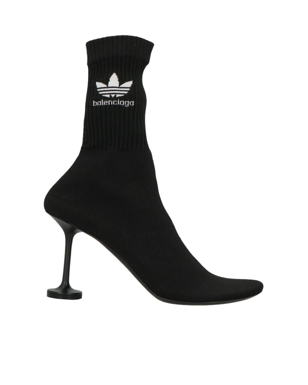 Balenciaga Black Solid-Colored Ankle Boots