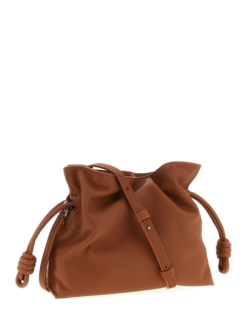 Loewe Brown Mini Flamenco Clutch Bag