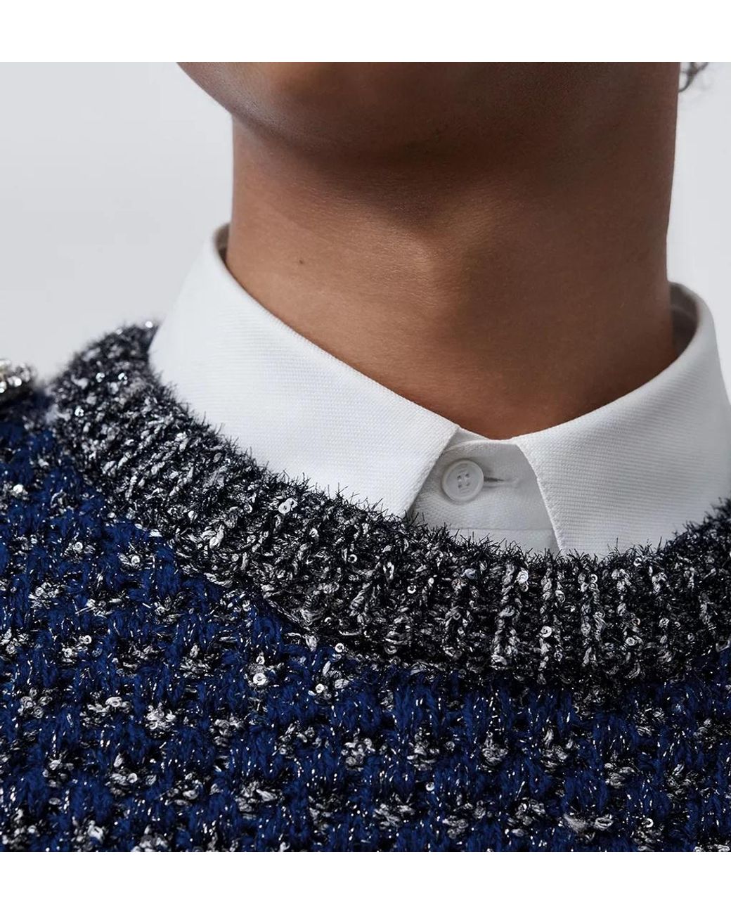 Dior Blue Sweater With Epaulets, Regular Fit for men