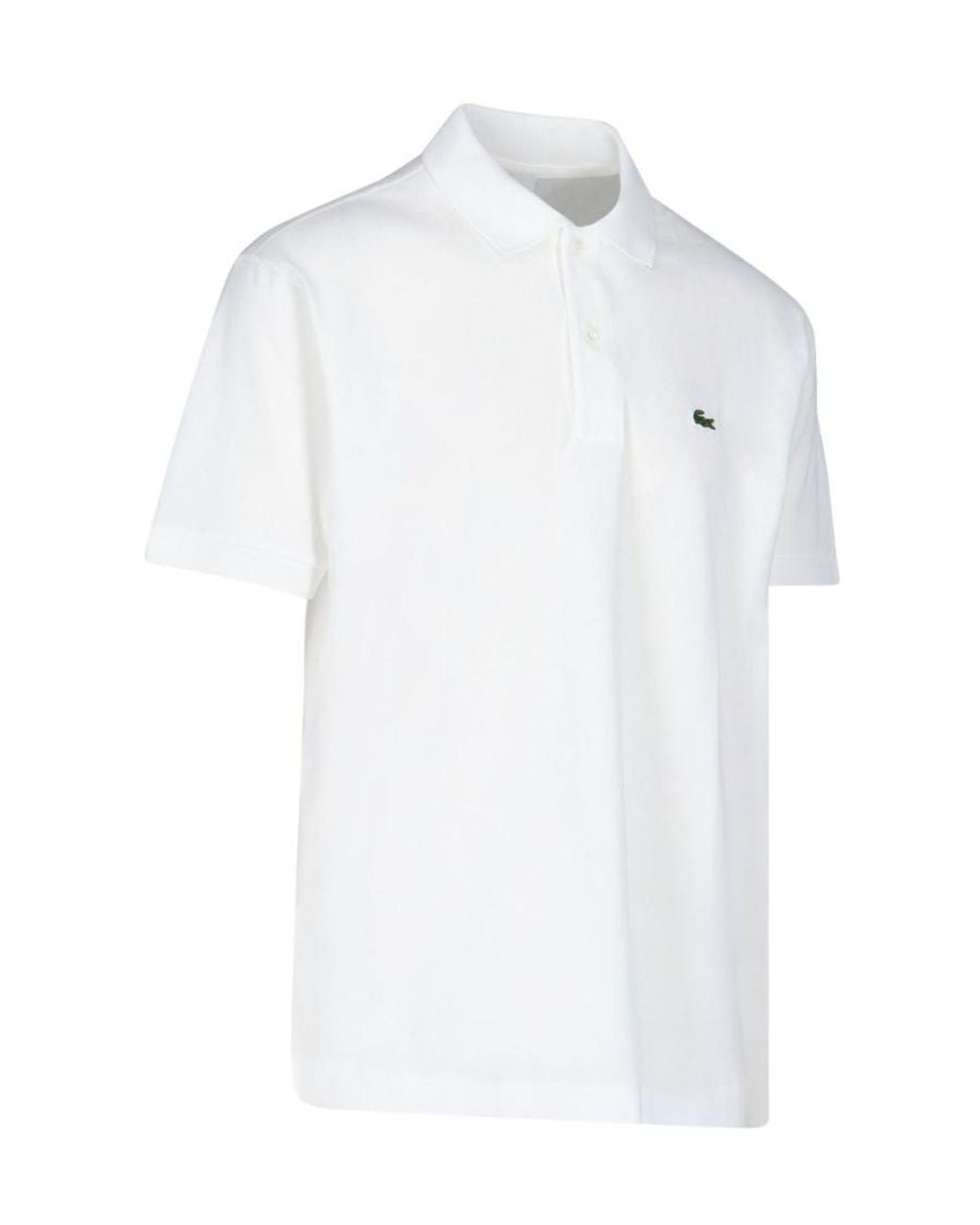 Lacoste White L.12.12 Embroidered-Logo Polo Shirt for men