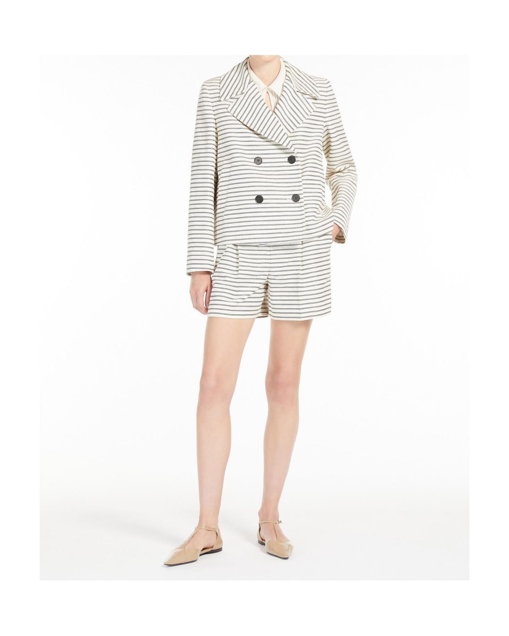 Max Mara Multicolor Studio Umbro Striped Bermuda Shorts