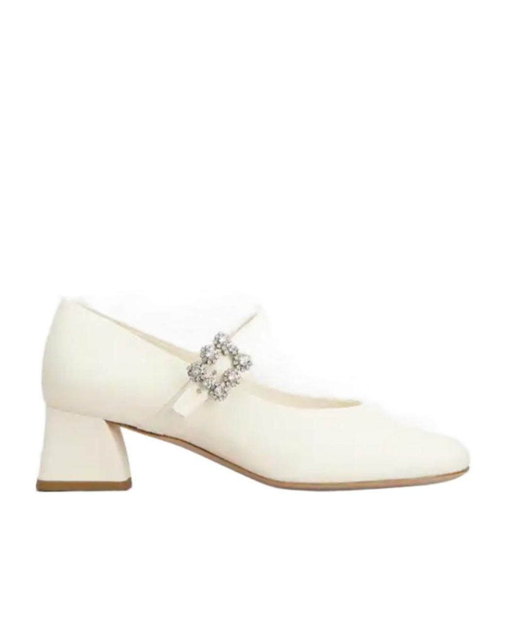 Roger Vivier White Efflorescence Mary Jane Pumps