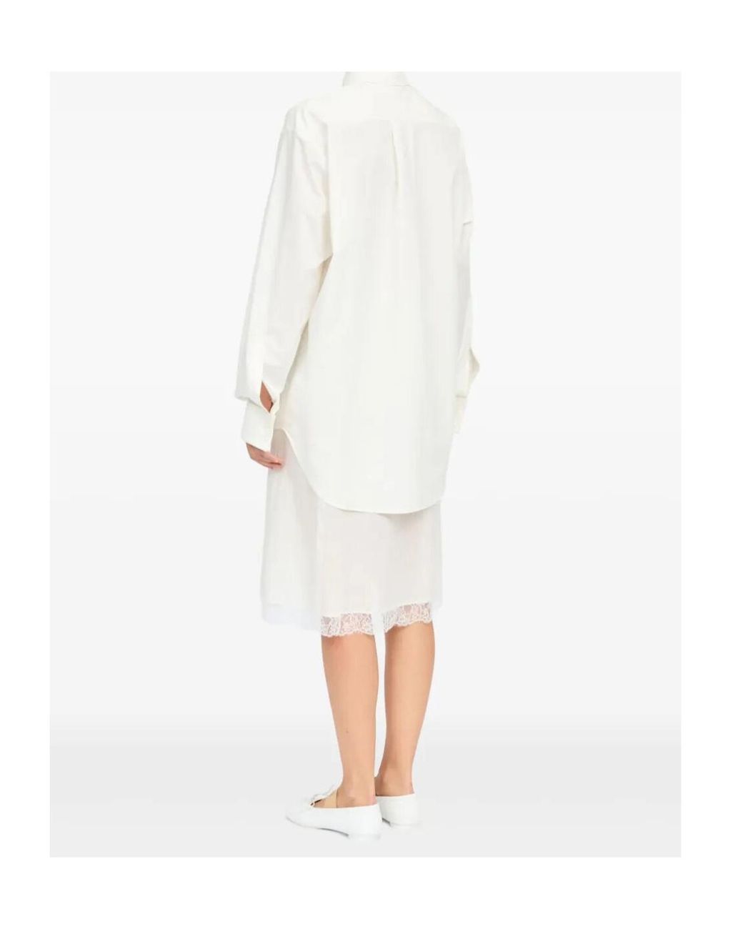 MM6 by Maison Margiela White Cotton Dress