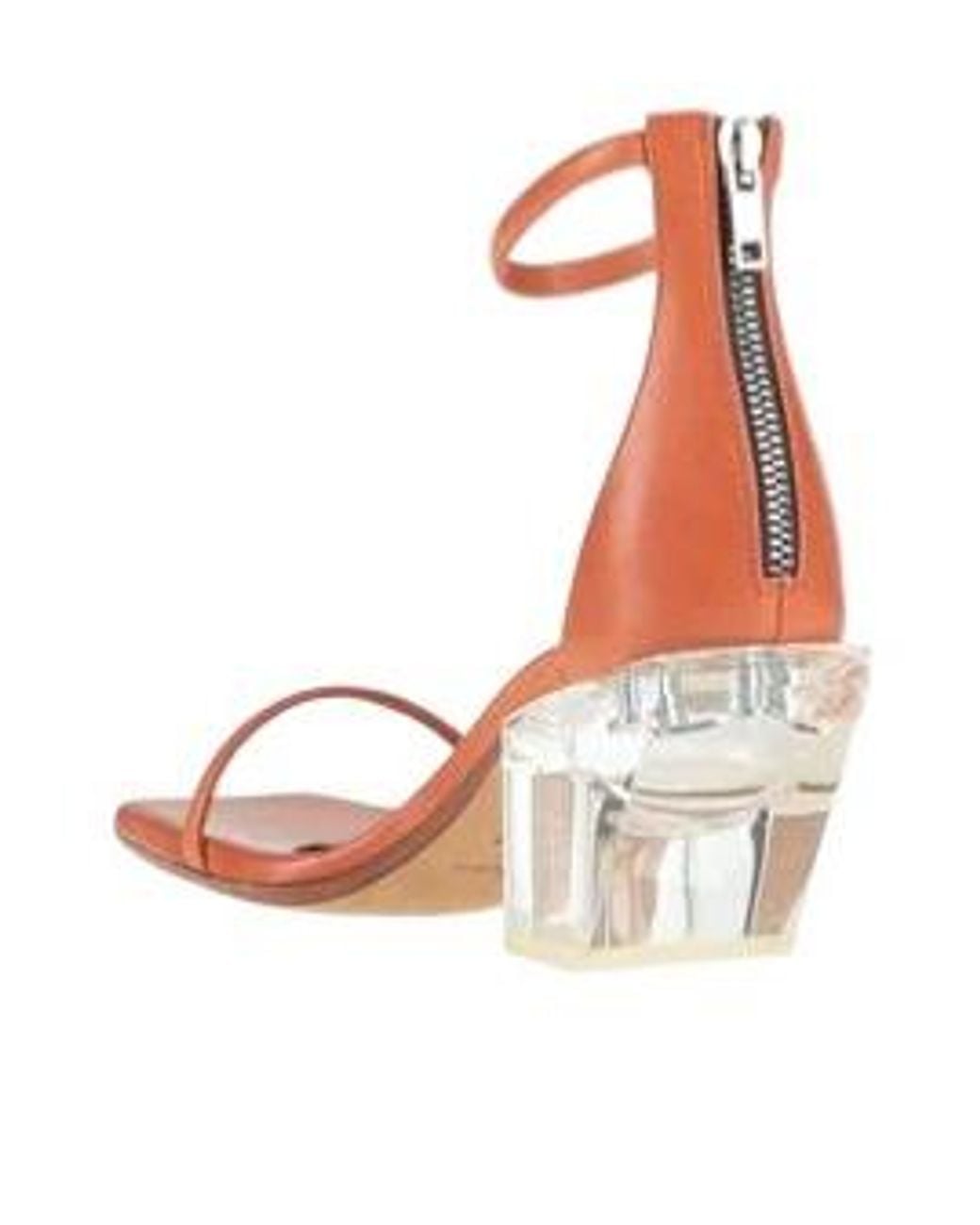 Rick Owens Orange Simple Square-Toe Sandals