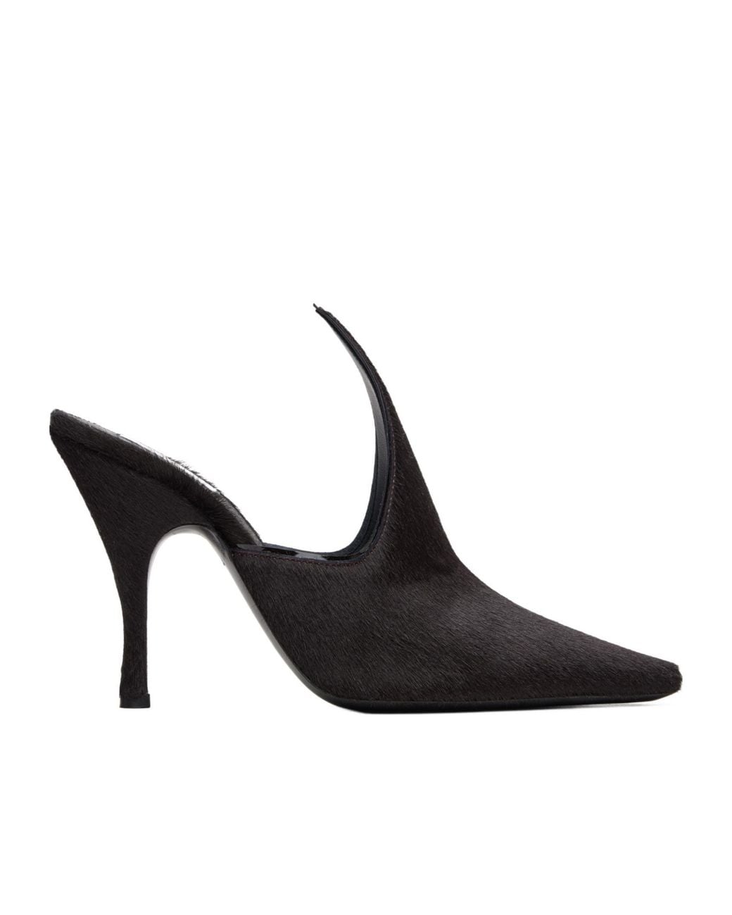 Alaïa Black Calf-Hair Mules