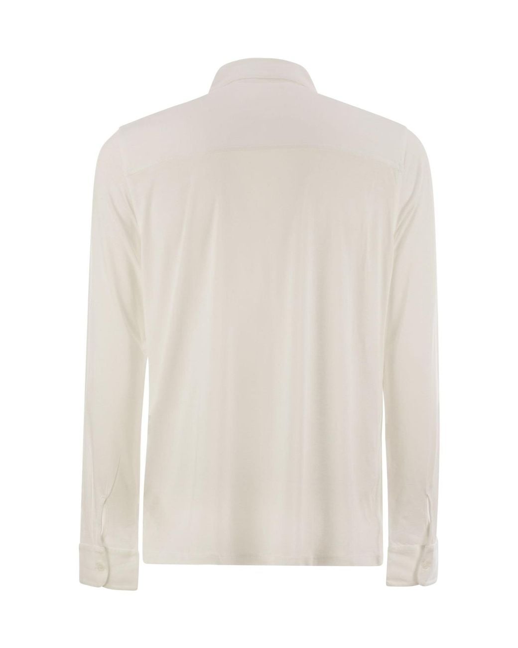 Majestic Filatures White Long-Sleeved Shirt for men