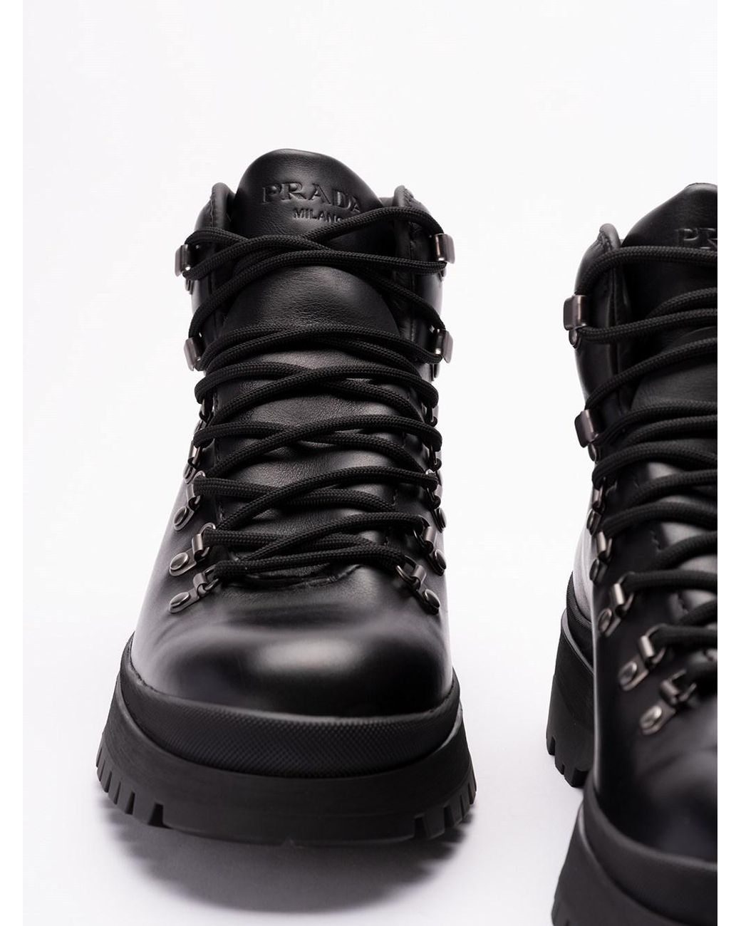 Prada Black Logo Boots for men