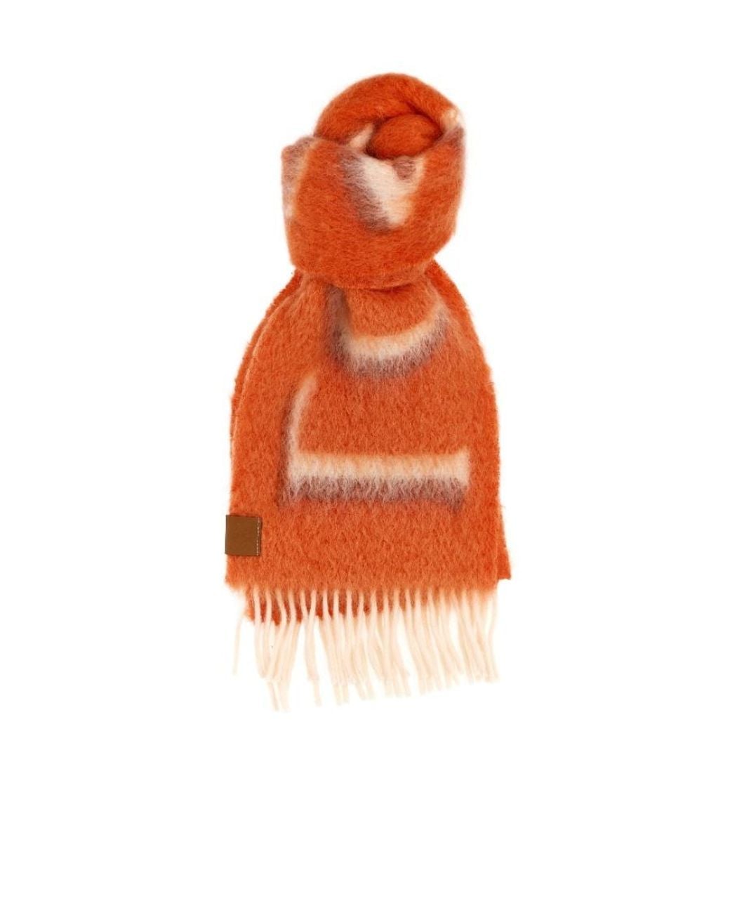 Loewe Orange Logo Scarf for men
