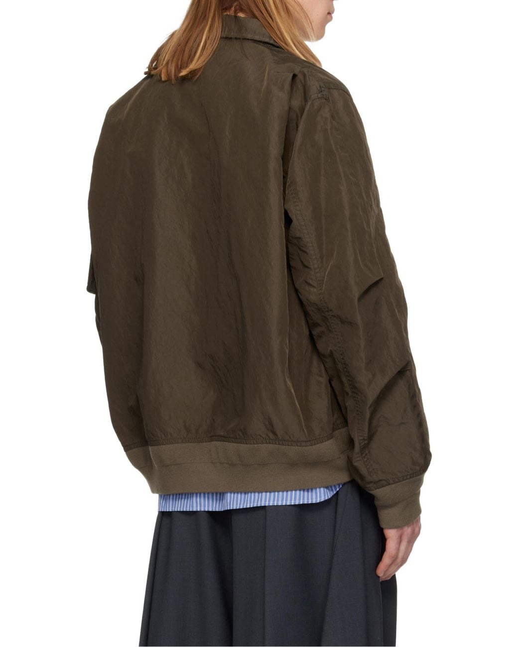 Sacai Green Nylon Jacket for men