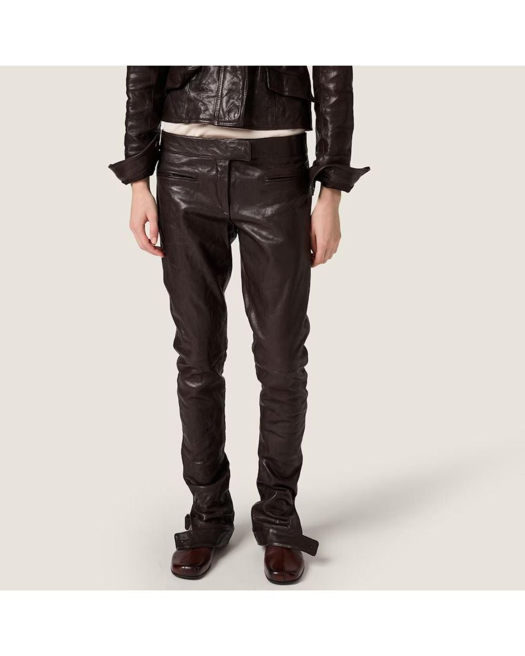 Miu Miu Black Leather Pants