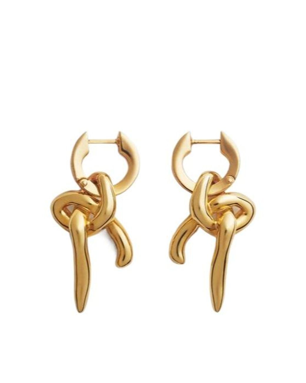 Bottega Veneta Metallic Knot Earrings